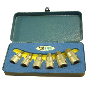 3/8" SD Metric Inserted Hex Bit Socket Set 4-10mm (In Box with Foam) - 6 Piece