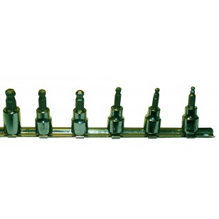 3/8" SD Metric Inserted Ball End Hex Bit Socket Set 4-10mm (On Rail) - 6 Piece