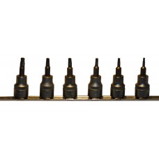 3/8" SD Inserted Torx Anti-Tamper Bit Socket Set T10-30 (On Rail) - 6 Piece