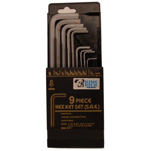 A/F Hex Key Set Boxed - 9 Piece