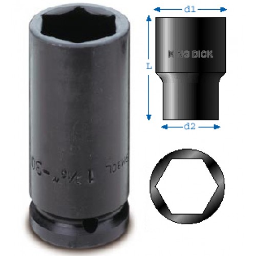 1/2" SD Metric Deep Impact Socket