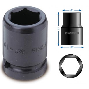 3/8" SD Whitworth Standard Impact Socket