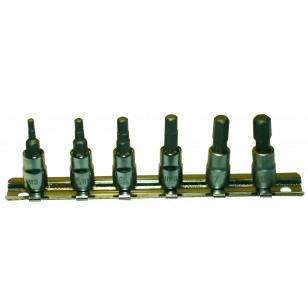 1/4" SD Metric Inserted Hex Bit Socket Set 3-8mm - 7 Piece