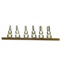 3/8" SD A/F Inserted Hex Bit Socket Set 5/32"-3/8" (On Rail) - 6 Piece